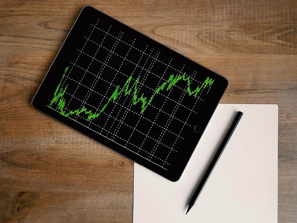 Data-analyse grafieken voor muziekstatistieken op een tablet.