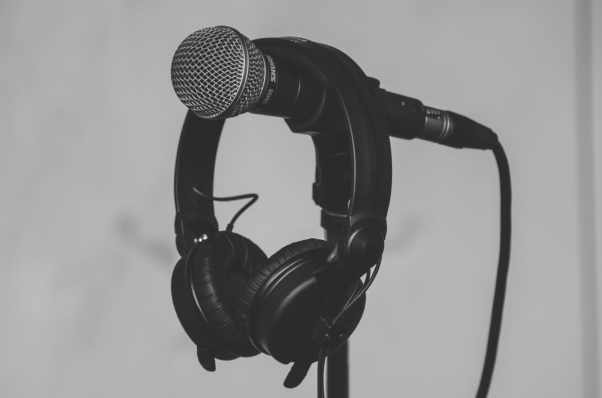 Music studio team with digital equipment