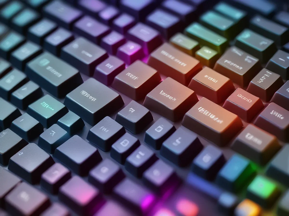 Tastiera meccanica per computer che brilla con luci LED RGB multicolore