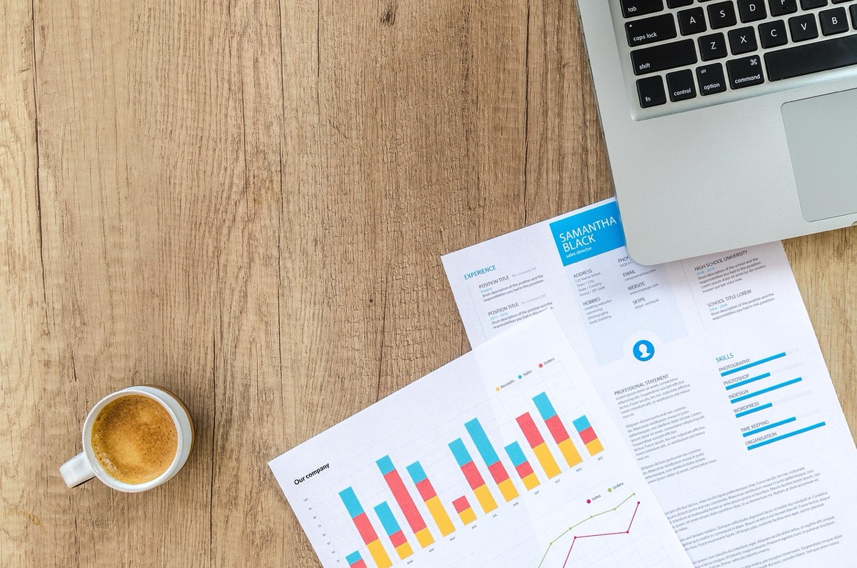 Gráfico de dados com informações de chart